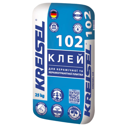 102 KREISEL Клей для керамічної та керамогранітної плитки, 25 кг