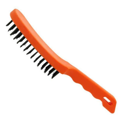 Дротова щітка, 6-ти рядна, із пластиковою ручкою