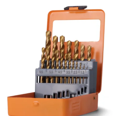 Набір свердел по металу Р6М5 титан  25 шт. 1,0 - 13,0 мм (металічний кейс)