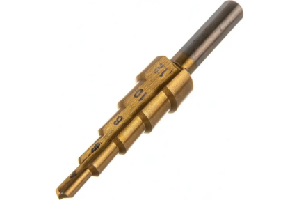 Свердло ступінчасте 4-12 mm, круглий хвостовик, висота сходинки - 6mm, сталь Р6М5