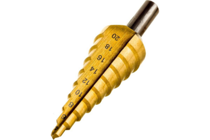 Свердло ступінчасте 4-20 mm, круглий хвостовик, висота сходинки - 6mm, сталь Р6М5