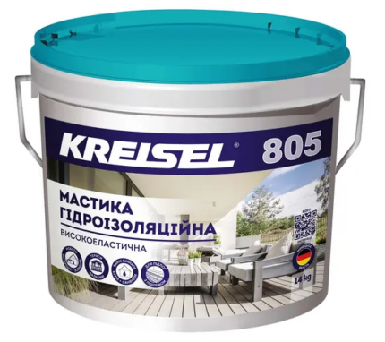 805 KREISEL Мастика гідроізоляційна високоеластична, 7кг