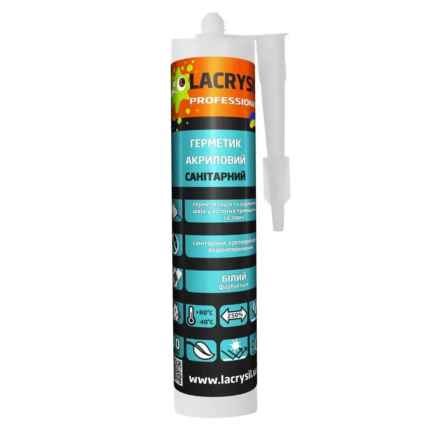 Герметик LACRYSIL акриловий санітарний білий 0,28кг