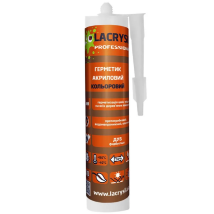 Герметик LACRYSIL акриловий кольоровий "Дуб" 0,28мл