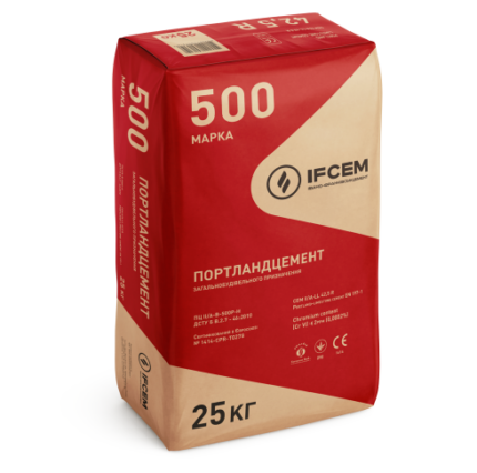 Цемент Івано-Франківський В-500 (25 кг) тар. (56шт/піддон)