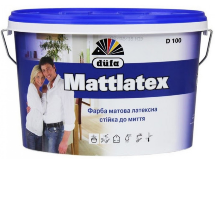 Фарба DUFA латексна матова  D 100, 14кг (9л)