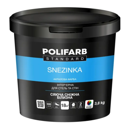 Фарба Polifarb Сніжинка 3,8кг