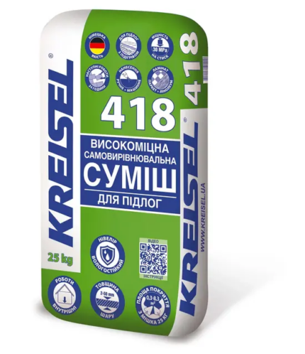 418 KREISEL Високоміцна самовирівнювальна суміш для підлог 2-50мм 30Мпа