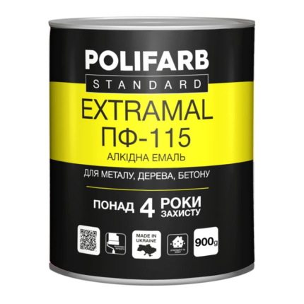 ExtraMal Polifarb  ПФ-115 темно-сірий 0,9кг