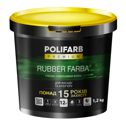 Rubber Farba Polifarb сірий  RAL 7046 1,2 кг
