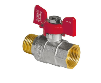 KOER KR. Кран кульовий 218 - 1/2" FM , ручка "метелик"