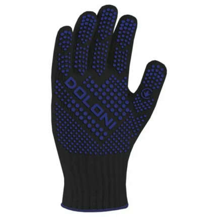 Рукавички Долоні трикотаж чорні з ПВХ Котон лайт 10кл