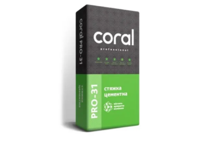 Coral PRO-31 Стяжка цементна, 25кг