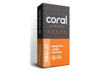 Coral PRO-27 Армуюча суміш клейова, 25кг