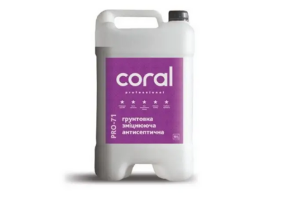 Coral PRO-71 Грунтовка зміцнююча антисептична, кан.5л