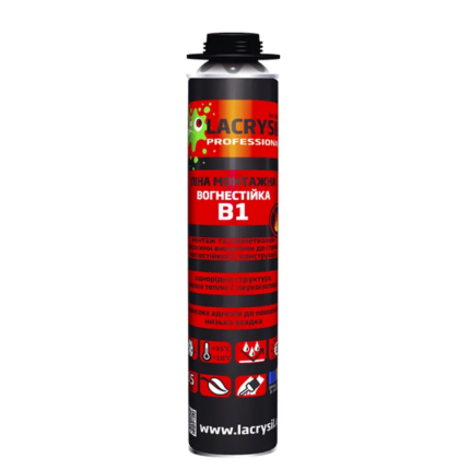 Піна LACRYSIL монтажна професійна вогнестійка В1 800 мл