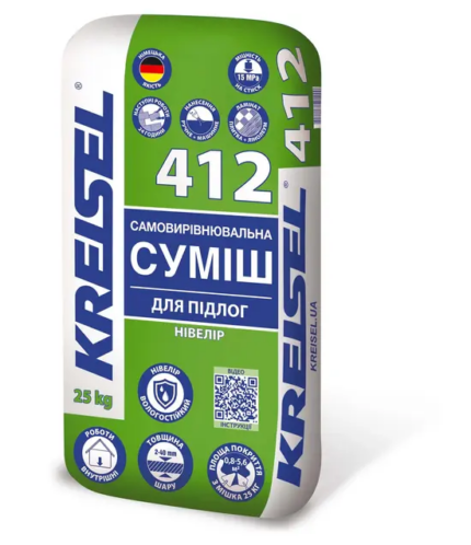 412 KREISEL Самовирівнювальна суміш для підлоги 3-15мм