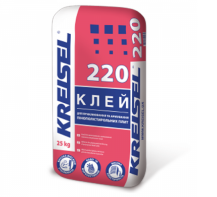 220 KREISEL Клей для приклеювання та армування пінополістирольних плит, 25кг