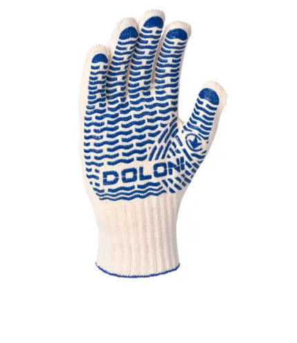 Рукавички Долоні трикотаж білі з ПВХ Волна Універсал 10кл
