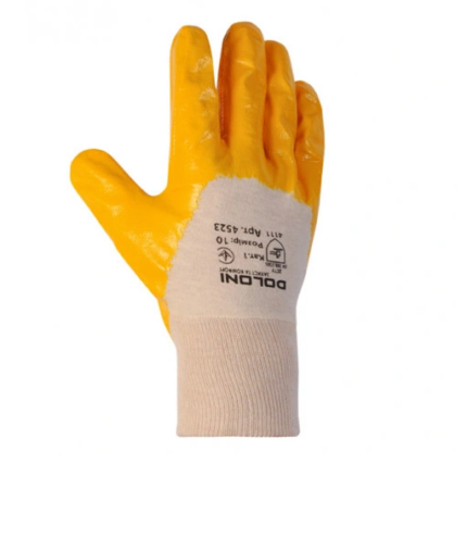 Рукавички Долоні трикотаж з нітрил.покриттям, жовтий, 10 розмір