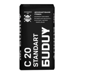 С-20 Стяжка Buduy для підлоги армована Standart (міш. 25кг)