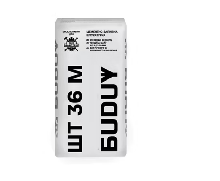 ШТ-36-М Штукатурка Buduy цементно-вапняна для внутр.робіт, машинне нанесення (міш. 25кг)