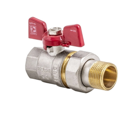 Кран кульовий з американкою KOER KR.227 - 1"