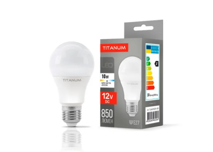 Лампа Titanium LED A60, 12V, E27, 4100K, (TLA6010274-12V)